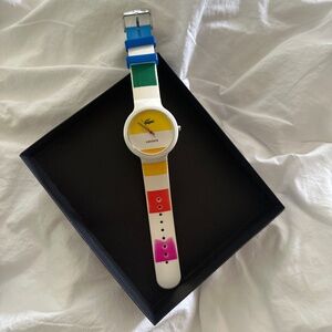 Rainbow Lacoste wrist watch